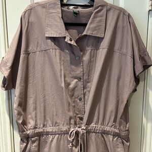 Wild Fable tan Button-Up Jumpsuit